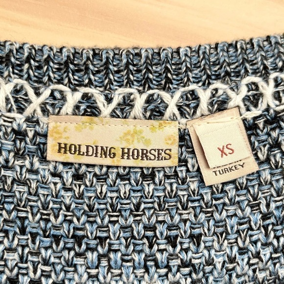 Anthropologie Holding Horses Fringe Sleeveless Knit Dress in Blue, Size XS - Picture 4 of 12